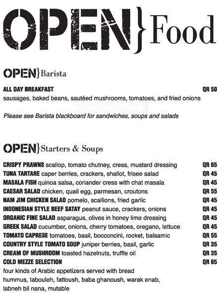 Open Doubletree By Hilton Menu Zomato Qatar - 
