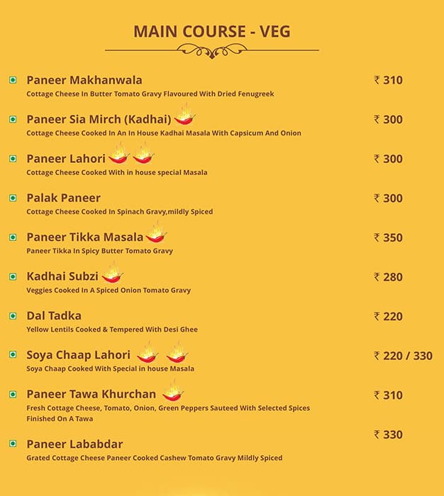 Kareem's menu