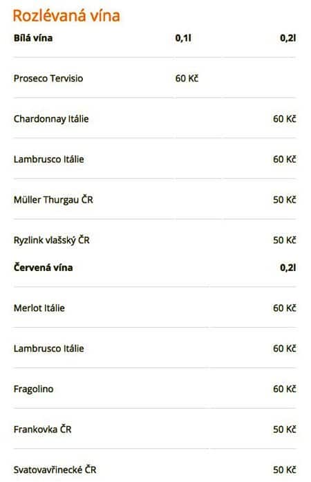 Concordia Ristorante menu