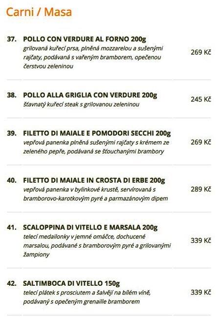 Concordia Ristorante menu