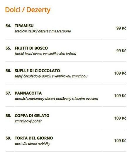 Concordia Ristorante menu