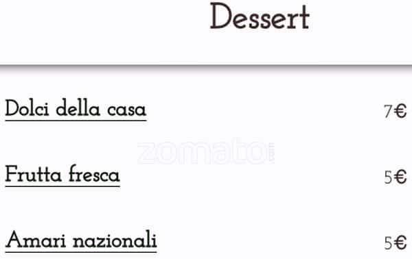 Menu di Le Petit Jardin 