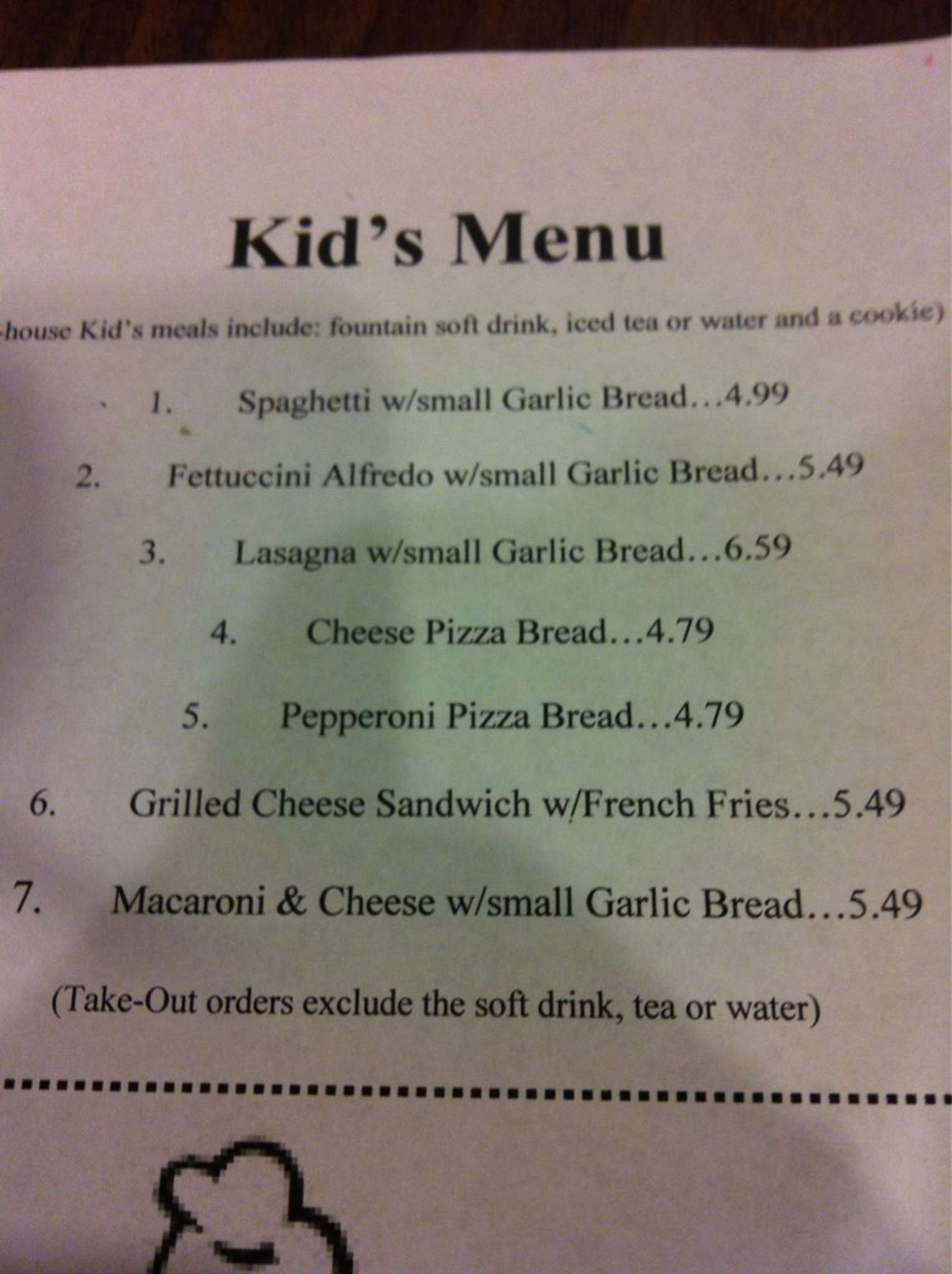 Menu at Papa Dante's Italian Restaurant, Converse