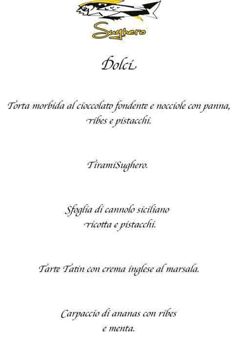 Menu di Sughero 