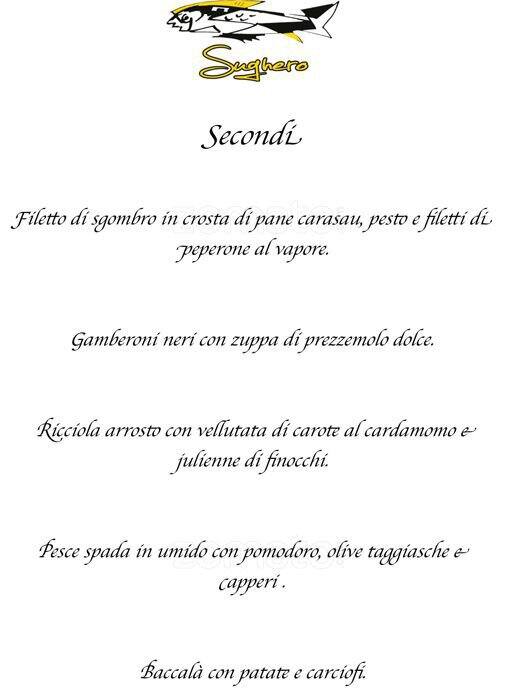 Menu di Sughero 