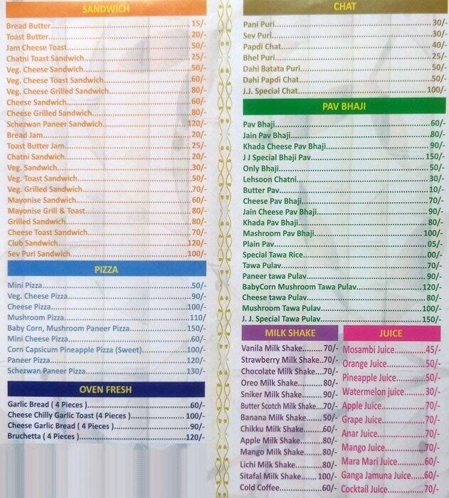 J.J Jalebi Menu, Menu for J.J Jalebi, Kurla, Mumbai Zomato