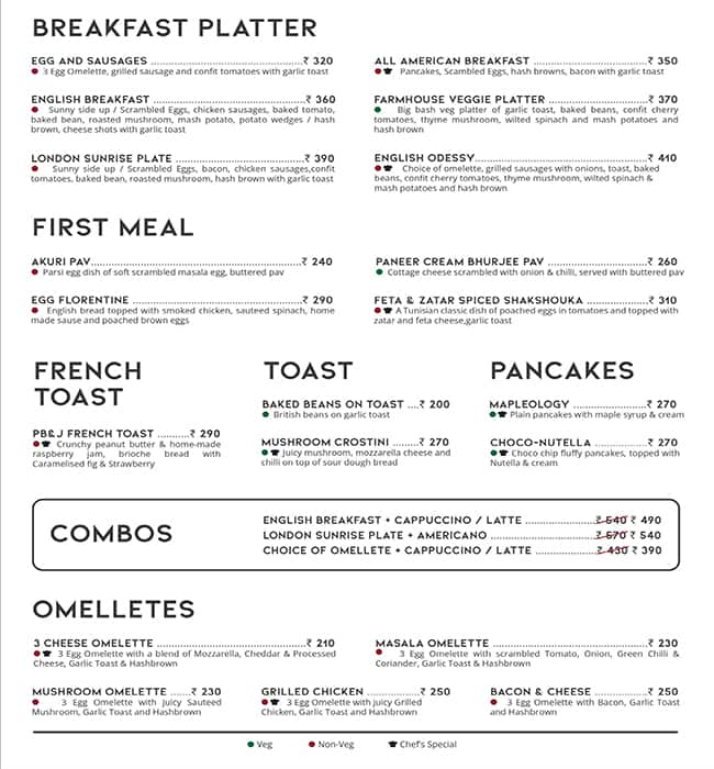 Menu of Mitico Coffee Roasters, Koramangala 5th Block, Bangalore