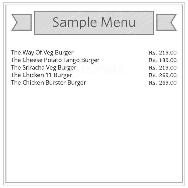 Burger 11 menu