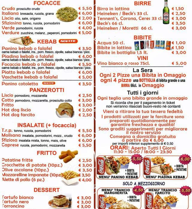 Menu di Pizzeria Il Ponte 