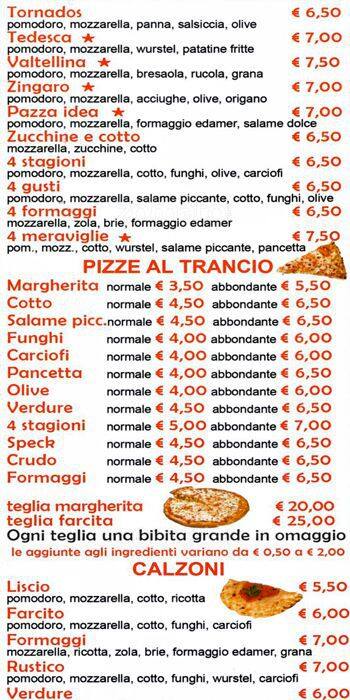 Menu di Pizzeria Il Ponte 