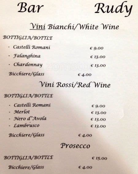 Menu di Rudy 