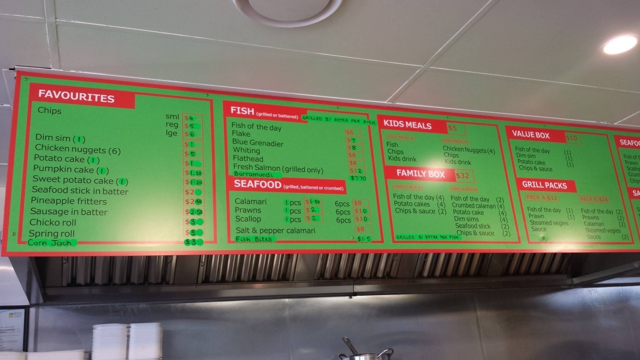 Fortuna Fish & Chips Menu, Menu for Fortuna Fish & Chips, Phillip