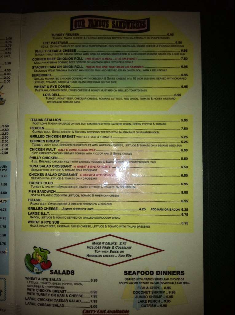 Menu at Airport Wheat & Rye pub & bar, Romulus, Merriman Rd