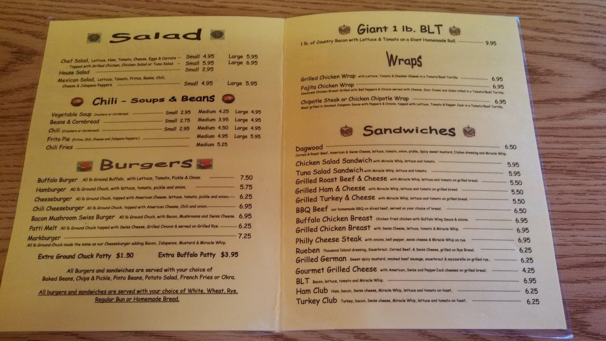 Menu at Kettle Smokehou restaurant, Van Buren