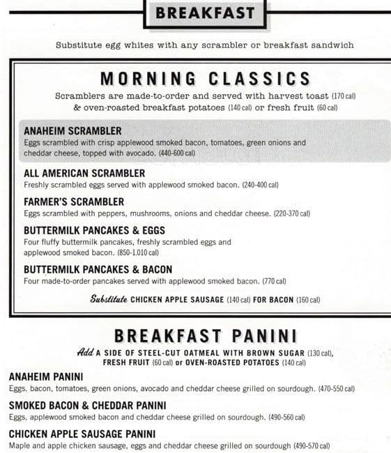 Corner Bakery Menu, Menu for Corner Bakery, SOMA, San Francisco