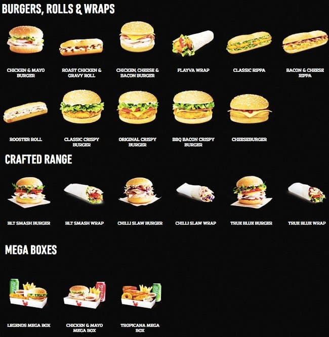 Menu at Red Rooster fast food, Edwardstown, Cnr Furness Ave & Main South Rd