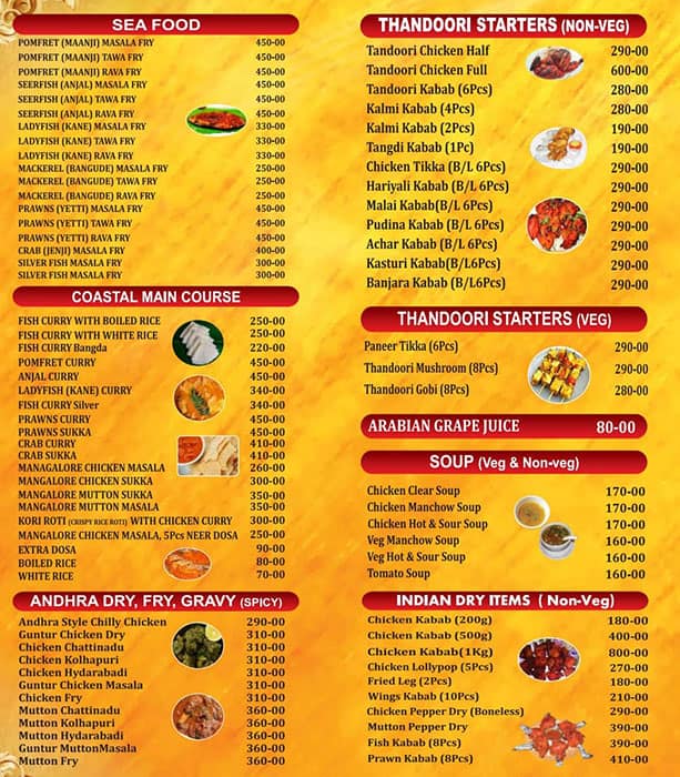 Menu of Mangalore Kitchen, Kengeri, Bangalore