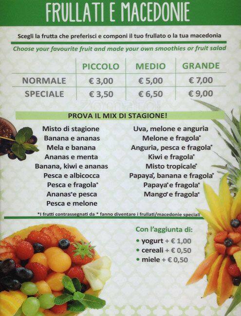 Menu di I Lovegetarian 