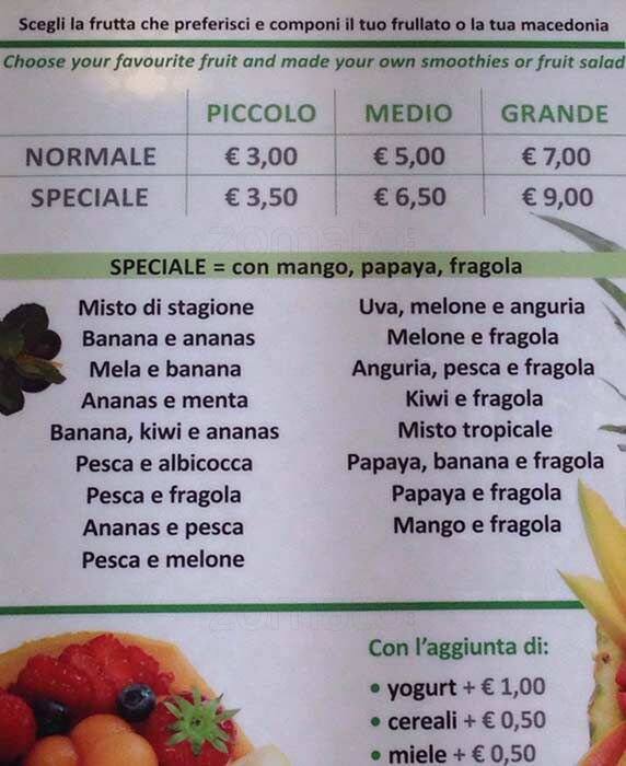 Menu di I Lovegetarian 