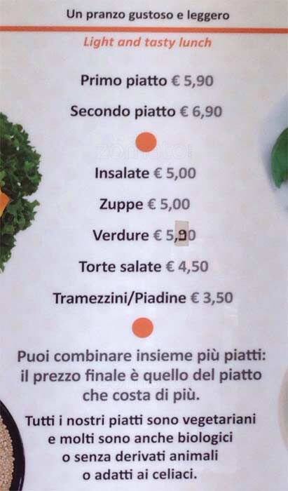 Menu di I Lovegetarian 