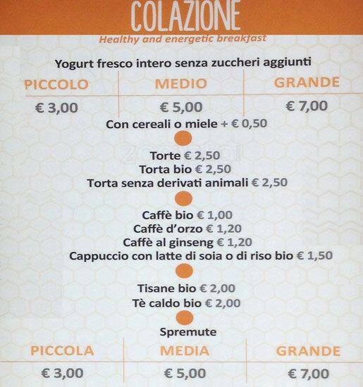 Menu di I Lovegetarian 