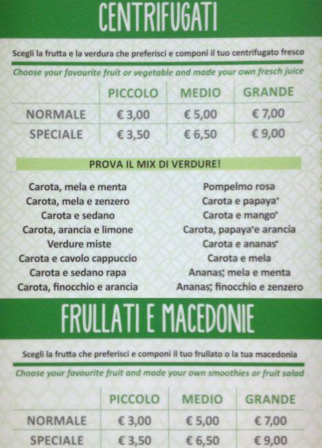 Menu di I Lovegetarian 