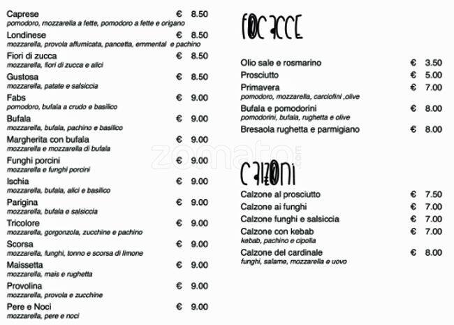 Menu di Fabs 