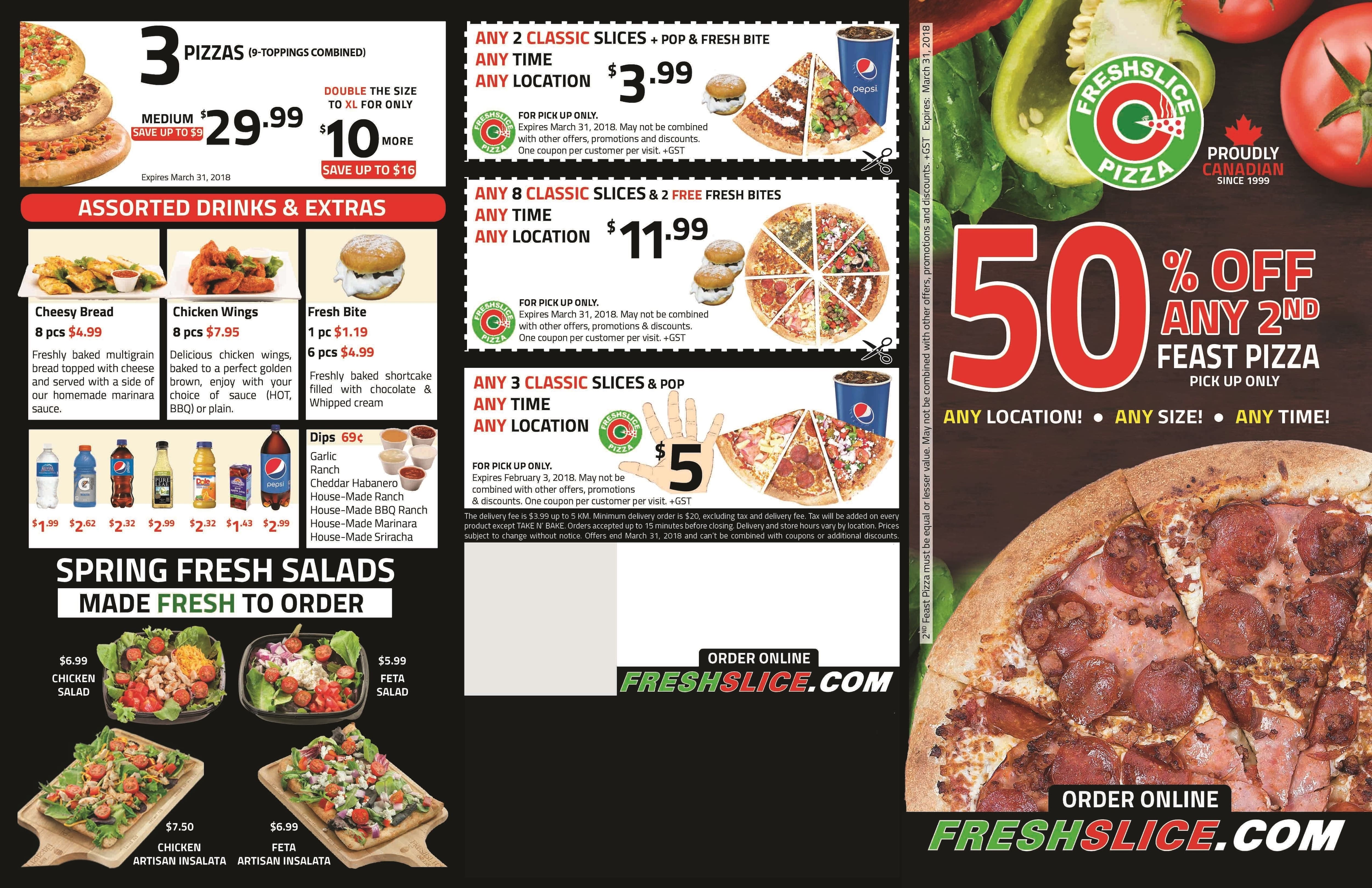 FreshSlice Pizza Menu, Menu for FreshSlice Pizza, Downtown Nanaimo ...