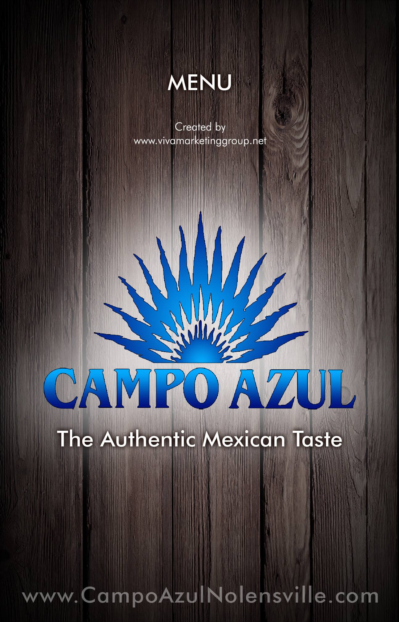 Menu at Campo Azul restaurant, Nolensville