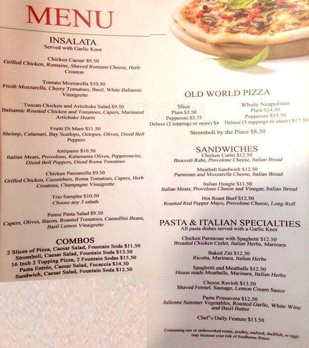 Italian Market Menu, Menu for Italian Market, King of Prussia
