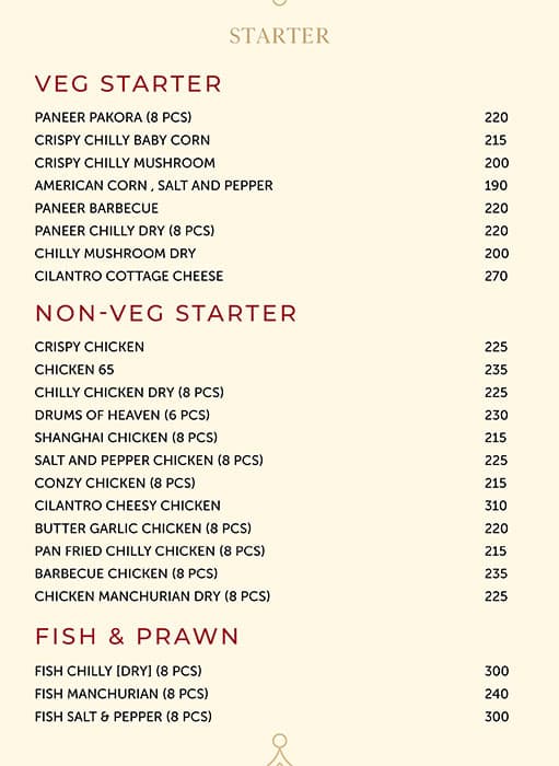 Shimla Biryani menu