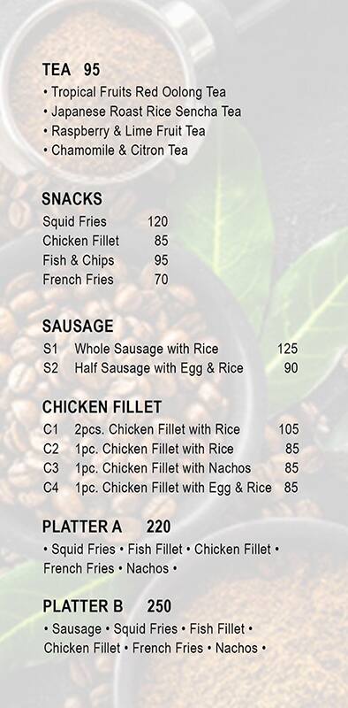 Beanleaf Menu Menu at Beanleaf cafe, Quezon City, J3MC+V4X