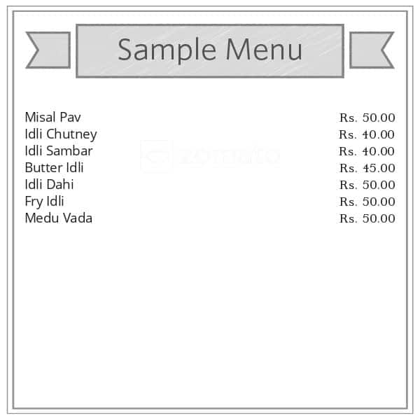 Sarathi Veg Restaurant menu
