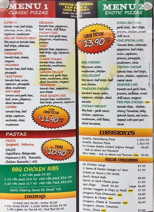 Pizza King Merrylands Menu, Menu for Pizza King Merrylands, Merrylands, Sydney Urbanspoon/Zomato