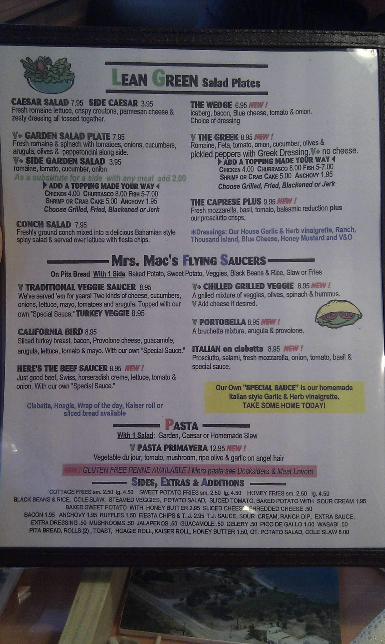 Menu At Mrs Mac S Kitchen Restaurant Key Largo Overseas Hwy   9909e3771f2b988bd5efed0fdda826a8 