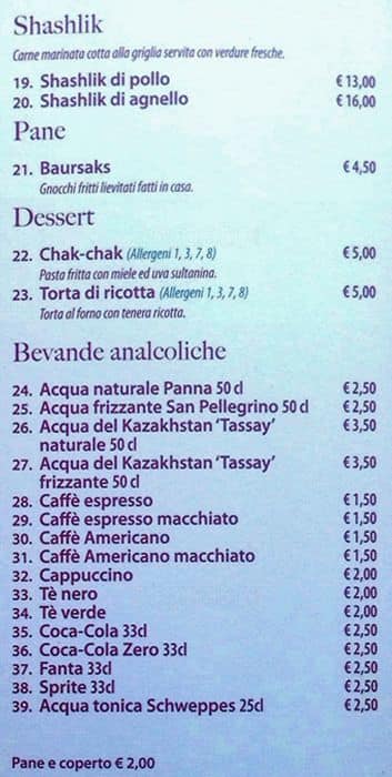 Menu di Dastarkhan 