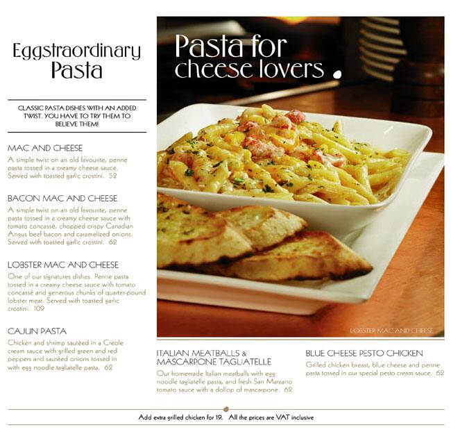 Menu at Eggspectation Restaurant Cafe JBR, Dubai, Shop 1406