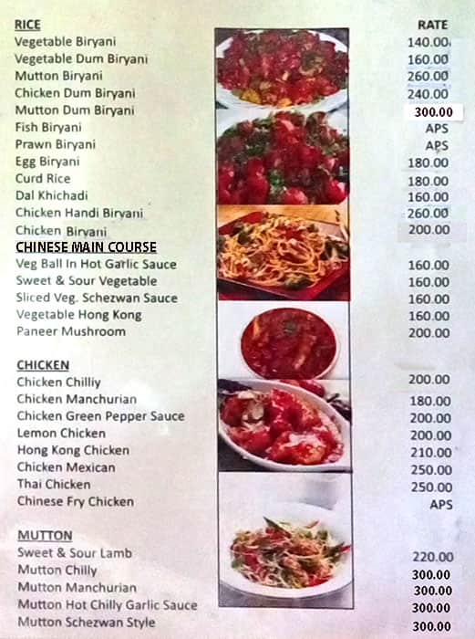 Prithi menu