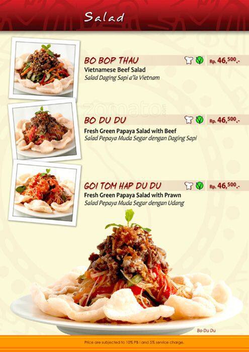 Menu at Do An restaurant, Jakarta, Jl. Boulevard Pantai Indah Kapuk