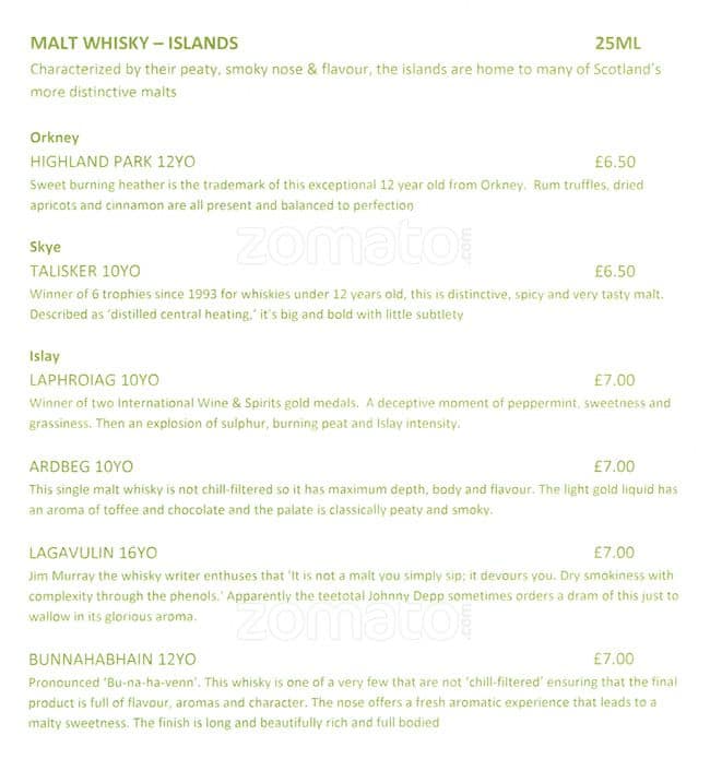 The Howard menu
