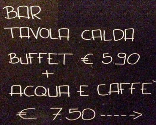 Menu di La Rosa Dei Venti 