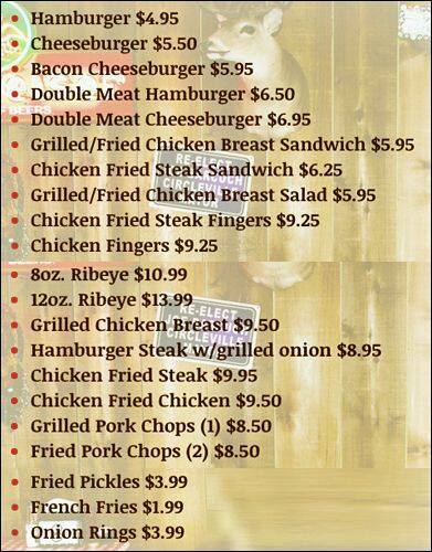 Menu at Circleville Store restaurant, Taylor, 600 State Hwy 95