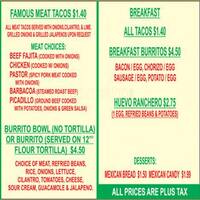 Menu Of City View Tacos Duncanville Duncanville Desoto Menu Of City View Tacos Duncanville Duncanville Desoto