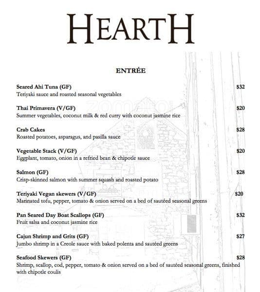 Song and hearth christmas menu