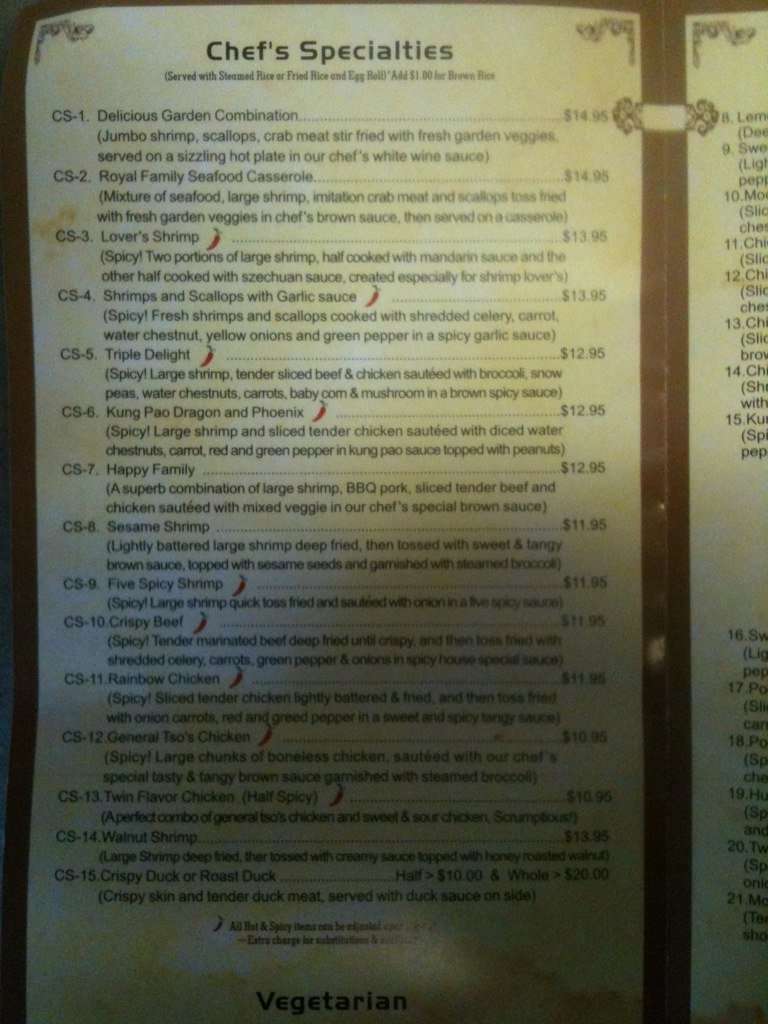 Menu at Delicious Garden restaurant, San Antonio, N Loop 1604 E 115