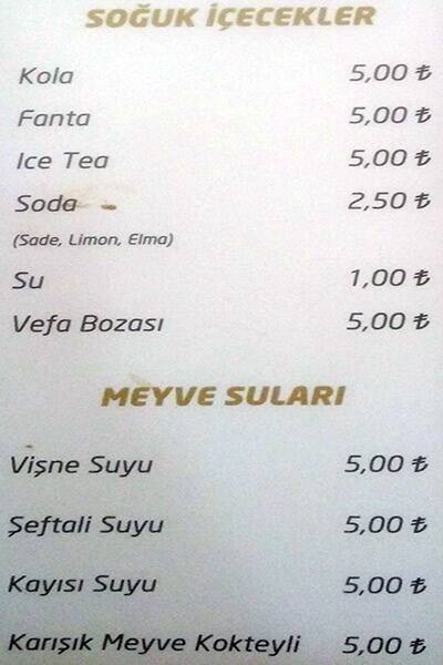 etliogullari menu etliogullari besyuzevler istanbul icin menu