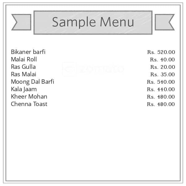 Gujarat Namkeen Bhandar menu