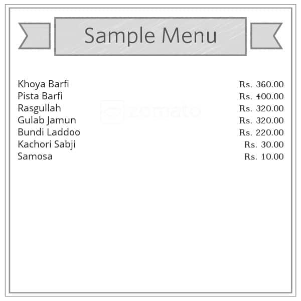 Gujarat Namkeen Bhandar menu