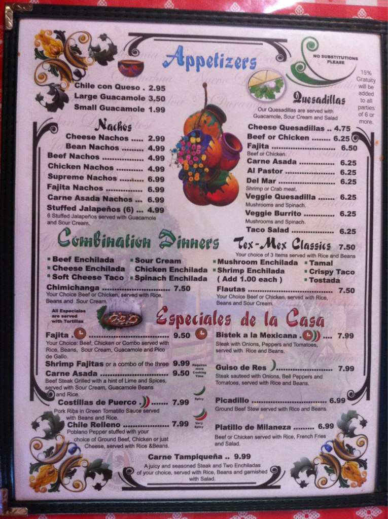 La Mexicana Menu, Menu for La Mexicana, Denton, Denton Urbanspoon/Zomato
