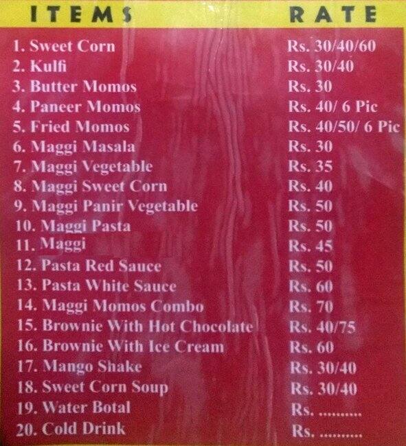 Maxx Corn Menu, Menu for Maxx Corn, Vaishali, Ghaziabad Zomato